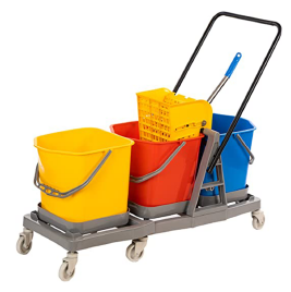 60LTR 3 BUCKET WRINGER TROLLEY