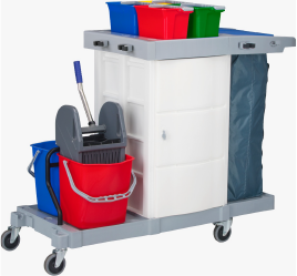 MULTIPURPOSE TROLLEY SERVICE CART WITH WRINGER - T